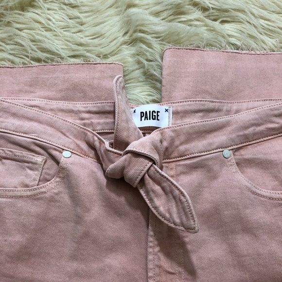 Paige ‘Nellie’ Culotte Blush Tie jean pants - Picture 6 of 8